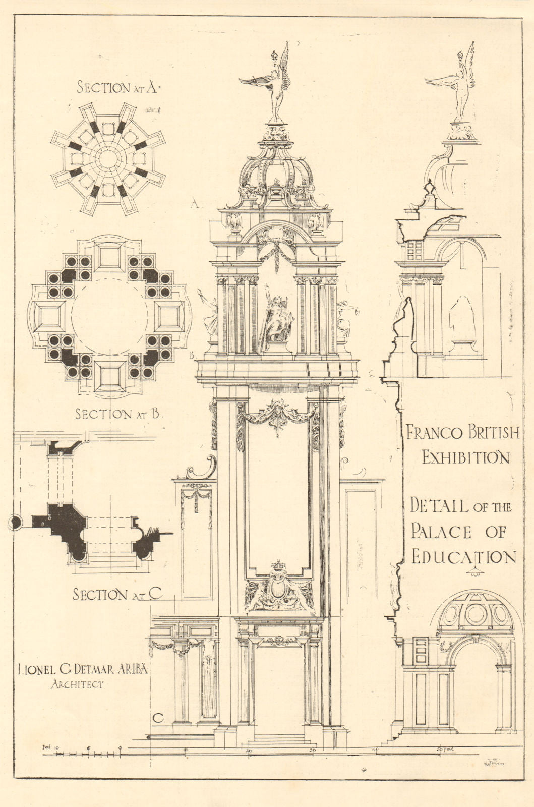 Franco British exhibition, Palace of Education, Lionel Detmar Archt. London 1908